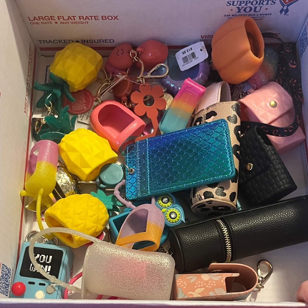 Colorful Bath and Bodyworks Accessories and Hand Sanitizer Holders